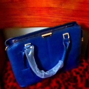 Genuine Leather Bible Purse (Navy)